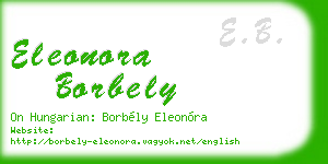 eleonora borbely business card